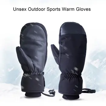 Температурен режим, 1 Чифт Уютни зимни ръкавици за каране на сноуборд, Таен джоб за карти, топли ръкавици, зимни аксесоари - Изображение 1  