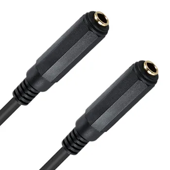 1/4 инча Аудио TRS/ TS от жена на жена 6,35 мм Удлинительный TRS кабел за стерео и моно конектори за усилвател, динамика, китарен звук - Изображение 2  