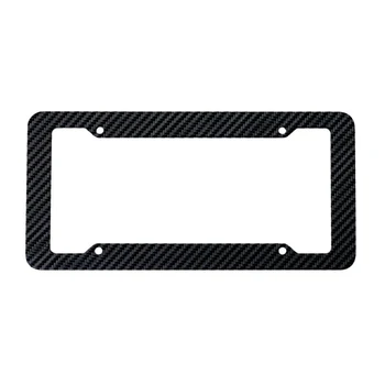 1 Чифт Универсални черни рамки американски регистрационен номер, устойчиви на корозия, са изработени от въглеродни влакна, стикери за автомобили рамка регистрационен номер. - Изображение 2  