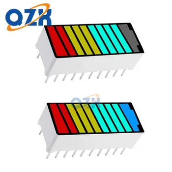 10 бр./лот led цветен дисплейный модул B10RYGB 10 сегментен 4 цвята, 1 синьо 4 изумрудено-зелени 3 жълти и 2 червени цифрови ламповых индикатор - Изображение 1  