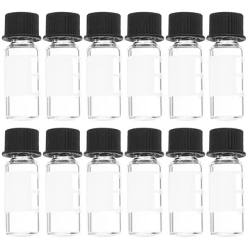 100шт 2 мл прозрачна течност за вземане на проби Стъклени бутилки за проби, флакони с винт - Изображение 1  