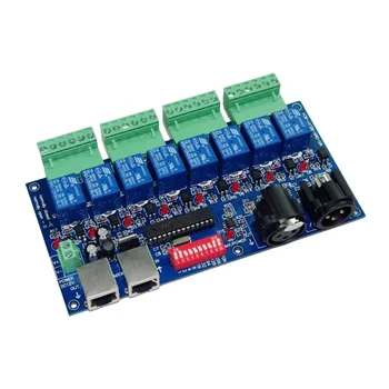 10A * 8CH led светлинен контролер 8-канален DMX релеен декодер Dmx512 Контролер DC 12V 8way релеен switch WS-DMX-RELAY-8CH - Изображение 1  