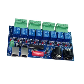 10A * 8CH led светлинен контролер 8-канален DMX релеен декодер Dmx512 Контролер DC 12V 8way релеен switch WS-DMX-RELAY-8CH - Изображение 2  