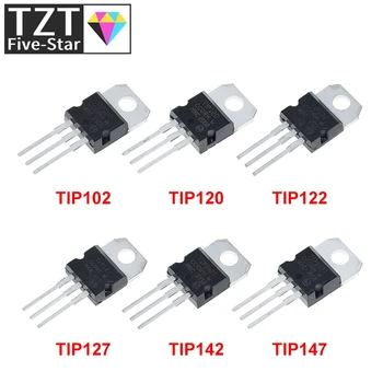10шт Tip102 Tip120 Tip122 Tip127 Tip142 Tip147 Транзистор Tip142t Tip147t За 