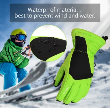 1126 Детски ски ръкавици Зимни ветроупорен ски ръкавици зимни топли ръкавици за момчета и момичета дебели водоустойчиви топли ръкавици за пръстите - Изображение 2  