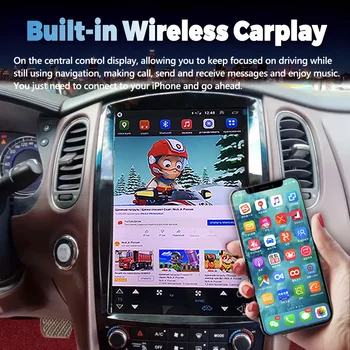 12,1-инчов Авто радио с вертикален екран На устройството Автомобилен Мултимедиен плейър за Infiniti QX50 2010-2017 EX GPS Carplay Android 11 - Изображение 2  
