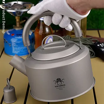 1бр Нов Чай От Чист Титан EDC Гърне Открит Къмпинг Кипящата Пот Преносим Открит Кафе машина За Приготвяне на Чай Печка с Високо качество - Изображение 1  