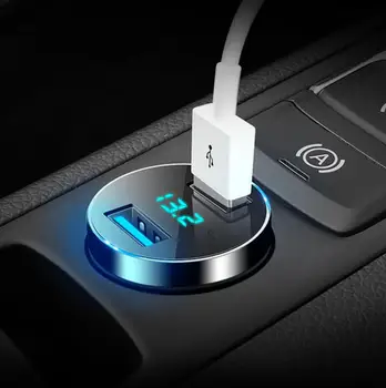 2.1 A Зарядно за Кола с два USB 2 Порт LCD дисплей, 12-24 В Запалката, Зарядно за Кола с два USB-Адаптер За Автомобил номер #25 - Изображение 1  