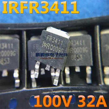 20pcs оригинален нов IRFR3411TRPBF FR3411 N-канален 32A 100V MOSFET TO-252 - Изображение 1  