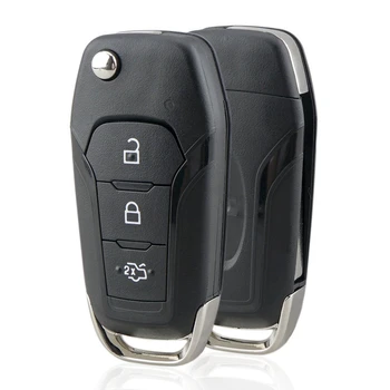 2X Авто Умно Дистанционно Ключ С 3 Бутона 433 Mhz 49Chip Подходящ За Ford KA + Modeo Glaxy S-Max 2014 2015 2016 DS7T-15K601-B - Изображение 2  