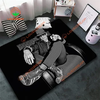 3D печат на Килими Задоволяване Линденберга Дървена подложка за пода в дома спалнята Немски рок-певец на поръчка Изтривалка за врата в Банята Декоративен килим - Изображение 2  