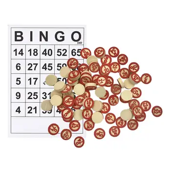 40 лесни за четене на карти за игра на бинго 75 броя чипове Пораснали Деца, Семейство - Изображение 1  