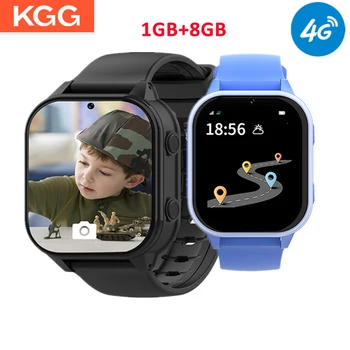 4G Детски Смарт часовници 1 GB + 8 GB GPS WIFI видео разговори SOS IP67 Водоустойчива Камера Монитор Тракер Местоположението на Телефон Часовници Детски Умен Часовник - Изображение 1  
