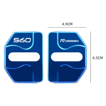 4шт 3D Автомобилен стайлинг Автоматично Заключване на вратите Ключалката на Кутията Аксесоари За Volvo S90 XC60 V40 V90 XC40 XC90 V60 S60 AWD Rdesign - Изображение 2  