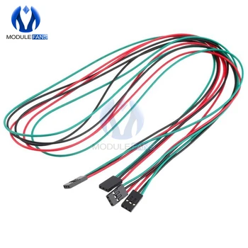 5ШТ Комплект кабели 70 см 3P 3Pin 70 СМ 700 мм Свързващ кабел от контакта в контакта за 3D принтер Arduino Reprap - Изображение 1  