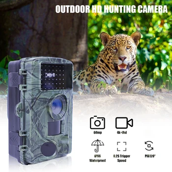 60-Мегапикселова камера, WIFI, камера за лов на открито 4K Wildlife Cam Проследява движението с активирането на инфрачервено нощно виждане Водоустойчив фотоловушка PR1600 - Изображение 2  