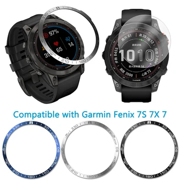 Bezel от неръждаема стомана за умни часовници на Garmin Fenix 7/7 S/7X, Защитна метална капачка, пръстен в броня, защитни аксесоари за спортни часа - Изображение 1  