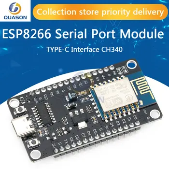 ESP8266 модул wifi със сериен порт NodeMCU Lua V3 Такса за разработка на Интернет на нещата TYPE-C интерфейс CH340 - Изображение 1  