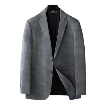 L-Всекидневен костюм, мъжки свободно палто, тенденция 22 за пролетта и зимата, нов мъжки костюм, комплект - Изображение 1  