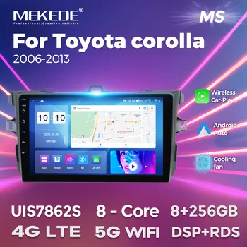 MEKEDE AI Гласово Управление на Безжичните Carplay Android Авторадио за Toyota Corolla E140/E150 2006-2013 Автомобилен Мултимедиен Плейър GPS - Изображение 1  
