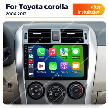 MEKEDE AI Гласово Управление на Безжичните Carplay Android Авторадио за Toyota Corolla E140/E150 2006-2013 Автомобилен Мултимедиен Плейър GPS - Изображение 2  