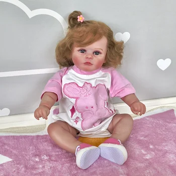 NPK 50 СМ Кукла Reborn Бебе с меко тяло и 3D кожата, многопластова живопис с видими венами, кукла Soft Touch - Изображение 1  