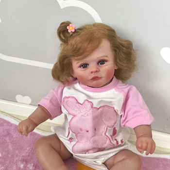NPK 50 СМ Кукла Reborn Бебе с меко тяло и 3D кожата, многопластова живопис с видими венами, кукла Soft Touch - Изображение 2  