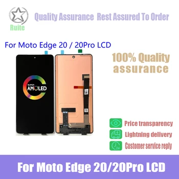 Ori OLED За Мото Edge 20 LCD Сензорен дисплей 6,7 Инча XT2153-1 Digiziter В Събирането на Замяна За Motorola pro 20 - Изображение 1  