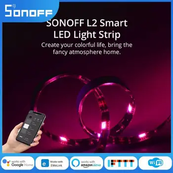 SONOFF L2 Smart LED Light Strip 5 М Водоустойчива Вырезаемые Фестивални Украса RGB Light Работят С Алекса Google Smartthings Alice - Изображение 1  