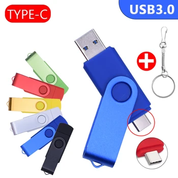 USB 3.0 TYPE C USB Флаш памет OTG Pen Drive 512 GB 256 GB 128 GB, 64 GB, 32 GB, 16 GB USB-устройство 2 в 1 Високоскоростни Водоустойчиви Карта - Изображение 1  