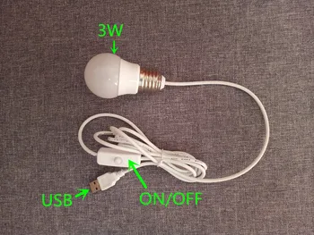 USB лампа 10 W 5 W 3 W USB лампа за къмпинг, USB Лампа за къмпинг USB 5 В Лампа 5 W USB лампа 10 W USB светлини за палатка - Изображение 1  