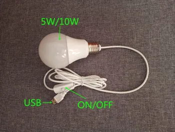 USB лампа 10 W 5 W 3 W USB лампа за къмпинг, USB Лампа за къмпинг USB 5 В Лампа 5 W USB лампа 10 W USB светлини за палатка - Изображение 2  