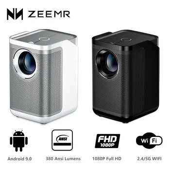 ZEEMR D1 Pro Android Проектор 1080P Full HD 1 + 16GB 380ANSI Преносим Проектор 5G WIFI Smart Bluetooth Високоговорител LED за Домашно Кино TV - Изображение 2  