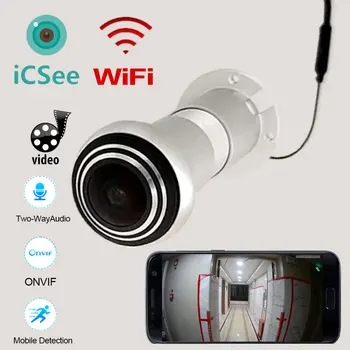 iCSee Вратата, Шпионка Сигурност 1080P Широкоъгълен Рибешко Око ВИДЕОНАБЛЮДЕНИЕ Мрежа, Безжичен Мини Вратата, Шпионка WiFi IP Камера Onvif P2P TF Карта - Изображение 1  