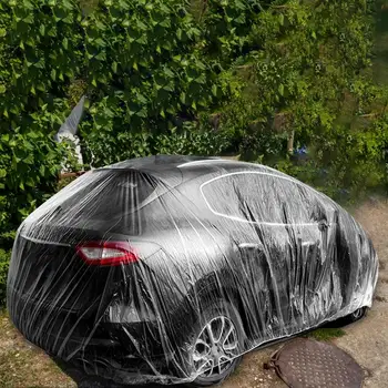 Авто дъждобран, прозрачен външен автомобилен защитен калъф, гъвкав за по-малки автомобили, за многократна употреба, водоустойчив, прахоустойчив, устойчив на надраскване, леки - Изображение 2  
