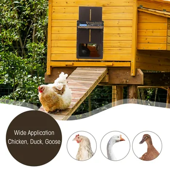 Автоматично открыватель алуминиеви врати пилето за пилета с таймер, програмируем, сензор за осветление, дистанционно управление - Изображение 2  