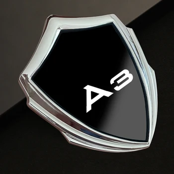 Автомобилна Стикер 3D Стил на Емблемата на Покритие на Каросерията на Колата Стикер Стикер Иконата на Аксесоари за Интериора Метални Автомобили на Стикер За audi A5 A6 A7 - Изображение 1  