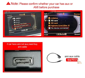 Аксесоари за автомобил на мултимедийно DVD-плейър Navifly Android за Audi AMI - Изображение 1  