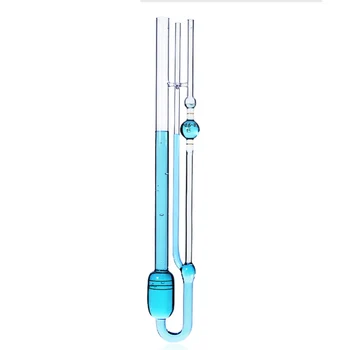 Вискозиметр Ubbelohde 0,3-0,8 mm капилярна маслен механизъм Стъклена тръба за измерване на вискозитет Уред за химичен експеримент - Изображение 1  