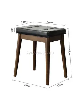 Домакински Столче за грим от масивно Дърво, лека Луксозна Пейка за мека чанта, Модерен Минималистичен Столче за обличане в стил Ins - Изображение 2  