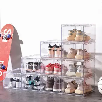 Държач за обувки, Дишаща вентилация, Прозрачен органайзер за съхранение на обувки, калъф за обувки, аксесоари за обувки - Изображение 2  