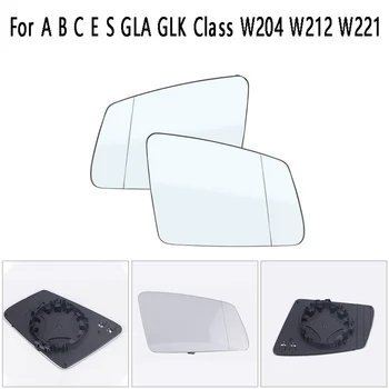 Дясното + Лявото Странично Огледало за обратно виждане Glass Лен 2128100521 2128100621 за Mercedes-Benz a B C E S GLA GLK Class W204 W212 W221 - Изображение 2  