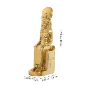 Египетска Статуя на Сфинкс Декор на Антична Скулптура Украса Статуетка на Фараона Бог Митология Богинята Плот от смола Творчески Офис - Изображение 2  