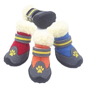 Есенно-зимни обувки за домашни любимци Топли обувки за малки кучета Обувки за кученца померанского йоркшир териер Zapatos Para Perro Аксесоари за кучета - Изображение 1  