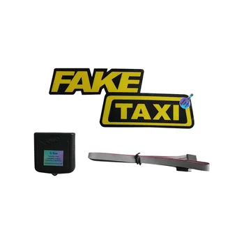 Забавна Светоизлучающая Състезателна Стикер На Прозореца На Колата Такси - Изображение 1  