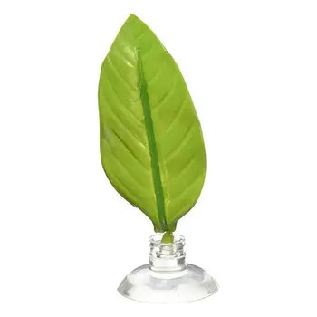 Зелен изкуствен лист за аква-террариумов, растения, аквариум, зеленина за домашен декор - Изображение 2  