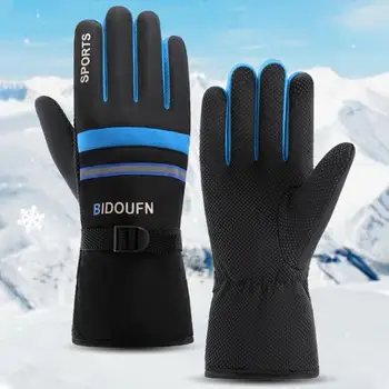 Зимни ръкавици за мъже и жени, ветроупорен топлинни ръкавици за мъже и жени, зимни ски-писти, спортни ръкавици за жени, мъжки ръкавици за бягане - Изображение 2  