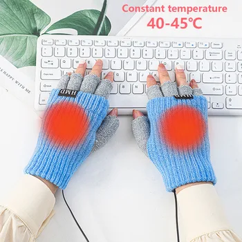 Зимните Практични Ръкавици за езда с подгряване, зареждане чрез USB, топли ръкавици за ръце, Колоездене, ски -, топло-ръкавици, Ветрозащитная Варежка - Изображение 2  