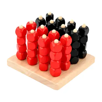Играта Монтесори, шахматен ред, играчки, Дървени стратегическа игра шах в памет игра за деца и момичета - Изображение 1  