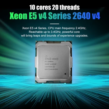 Използван процесор Intel Xeon E5 2640V4 2.40 Ghz 10-ядрени 25 MB SmartCache E5-2640 V4 FCLGA2011-3 90 W Xeon V4 Поддържа дънната платка X99 - Изображение 2  